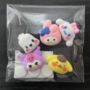 Cute Cartoon Cream Resin DIY Hair Clip Accessories - Flexible glue 5 pieces fixed style A