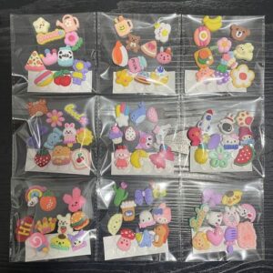Cute Cartoon Cream Resin DIY Hair Clip Accessories - Soft glue 10 PCs in 1 pack (10 PCs random style soft glue +10 dispensing)