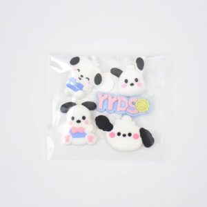 Cute Cartoon Cream Resin DIY Hair Clip Accessories - Soft glue 5-pack style fixed c
