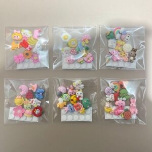 Cute Cartoon Cream Resin DIY Hair Clip Accessories - Resin 10 Pack 1 pack (10 random style resin buckle +10 dispensing)