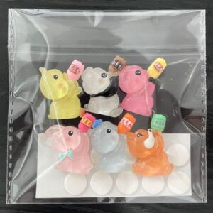 Cute Cartoon Cream Resin DIY Hair Clip Accessories - Summer drinking series 6 pieces in 1 pack (6 fixed style resin buttons +10 dispensing)