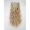 22-inch cream curl in multi-colored hair extensions with 16 clip 6-piece style wig pieces