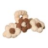Cute Korean Style Shark Hair Clip Handmade Knitting Flower Hair Clips Lazy Fashion for Bridesmaid Wedding Dating Shopping,Creamy-white NO5114