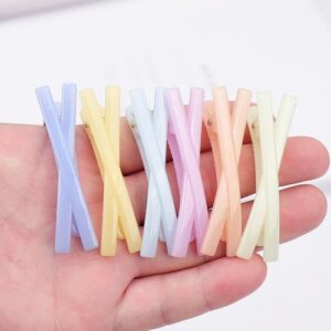 10pcsbag Girls Hair Clips Women Cream Color Cross Hair
