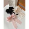 3pcs Cream Colored Mesh Bow Sweet Desire For Girls, Back Of Head Clips, Hair Clips And Accessories