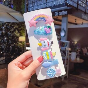 6/10Pcs/Set Candy Color Ice Cream Hairpin Girls Cute