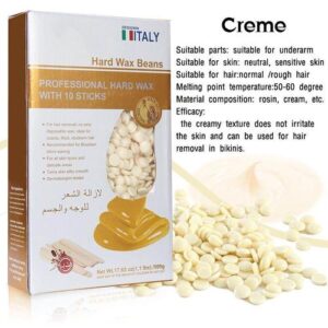500g Hair Removal Bean 10 Pcs Stick Set Paper-free Professional Rosin Cream 500g   10 Wax Stick