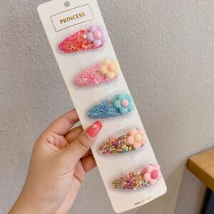 5pc  Lot Color Sequin Hairpin Set Ice Cream Cute Little