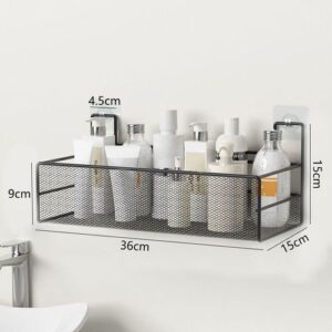 Kitchen and Bathroom Wall Shelving Storage Rack Bathroom Vanity Wall Hanging Basket Cosmetics Storage