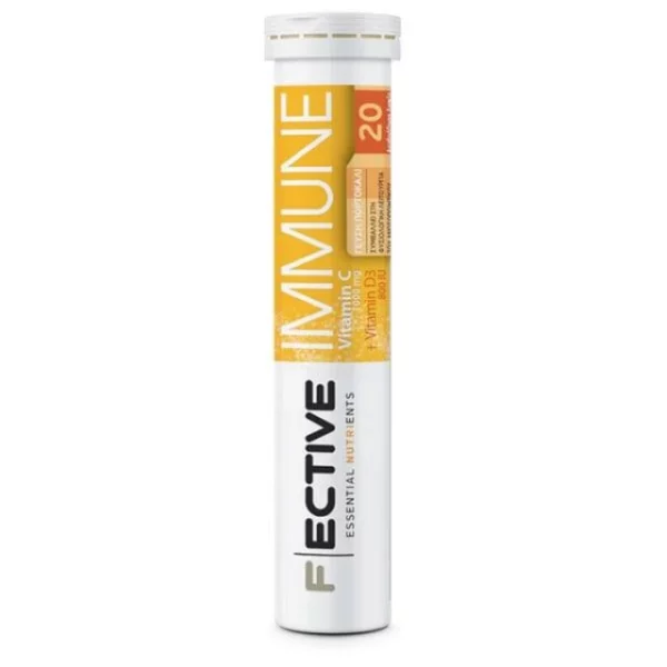 F ECTIVE IMMUNE VITAMIN C 1000MG & VITAMIN D3 800MG 20EFFERVESCENT TABLETS