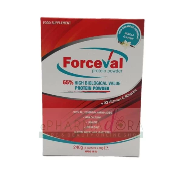 FORCEVAL PROTEIN POWDER, VANILLA FLAVOR 8X30g