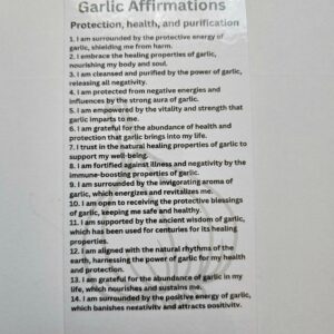 Garlic Affirmation Card