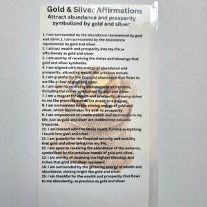 Gold & Silver Affirmation Card