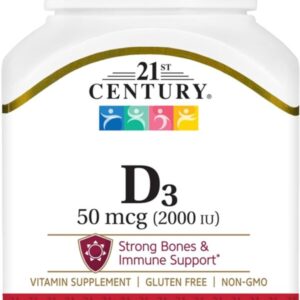 21ST CENTURY VITAMIN D3 (50MCG)