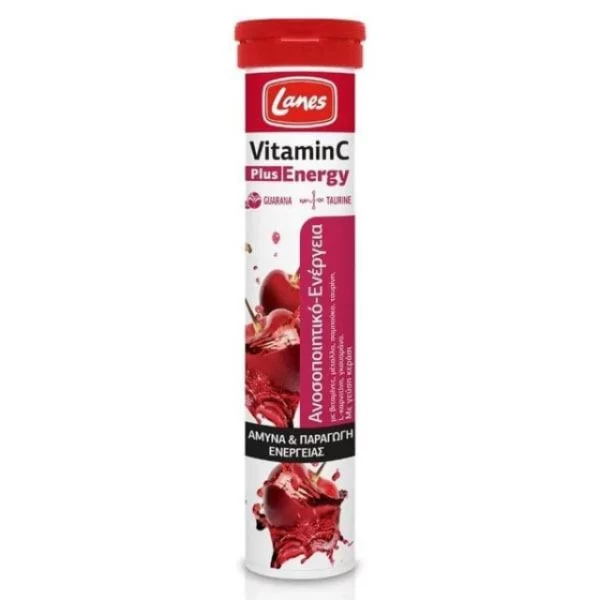 LANES VITAMIN C PLUS ENERGY, CHERRY FLAVOR 20EFERVESCENT TABLETS