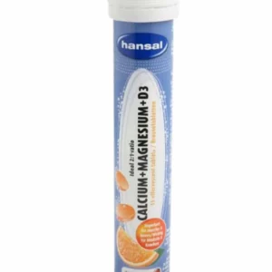 HANSAL CALCIUM+ MAGNESIUM +D3 EFFERVESCENT TABLETS WITH ORANGE FLAVOR 15PIECES