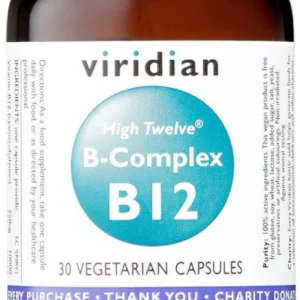 VIRIDIAN HIGH TWELVE VITAMIN B12 WITH B-COMPLEX 30 TABLETS