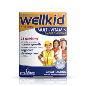 VITABIOTICS WELLKID SMART CHEWABLE MULTIVITAMINS FOR 4-12 YEARS OLD 30TABLETS
