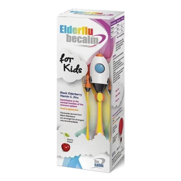 ELDERFLU BECALM KIDS SYRUP, FOR IMMUNE SYSTEM 250ML