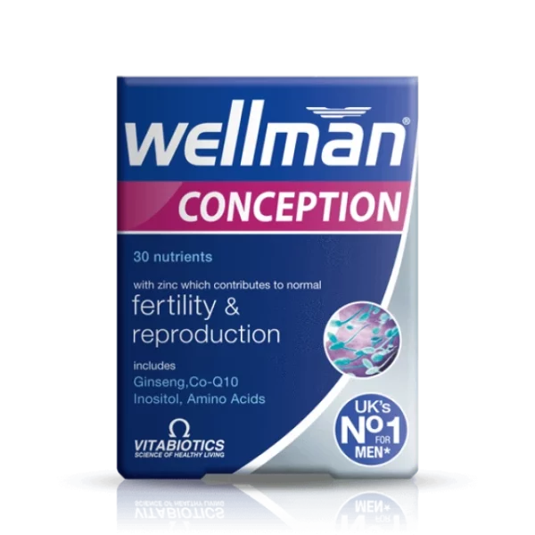VITABIOTICS WELLMAN CONCEPTION, SUPPORTS FERTILITY & CONCEPTION 30TABLETS