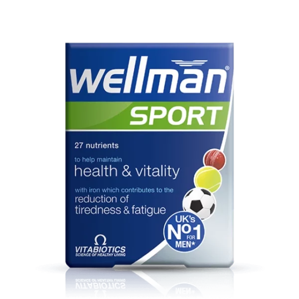VITABIOTICS WELLMAN SPORT, HELPS MANTAIN HEALTH & VITALITY 30TABLETS