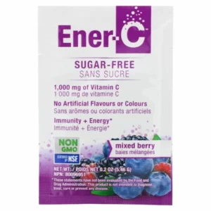 ENER-C VITAMIN C 1000MG, MULTIVITAMIN DRINK MIX. SUGAR FREE MIX BERRY 30PACKETS