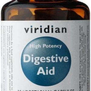 VIRIDIAN HIGH POTENCY DIGESTIVE AID 30s, A VEGAN COMBINATION OF ENZYMES THAT PROMOTES MORE EFFECTIVE DIGESTION
