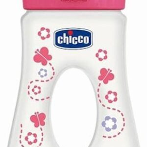 Chicco Travelling Feeding Bottle Fast Flow 240ml/8oz 4m+ (Pink)