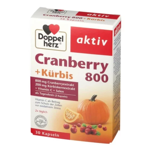 Doppelherz Cranberry 800 + Kurbis x 30 Capsules
