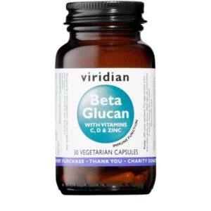 VIRIDIAN BETA GLUCAN WITH VITAMIN C, D & ZINC 30CAPSULES