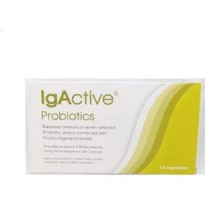 IGACTIVE PROBIOTICS, BALANCED MIXTURE OF PROBIOTIS& FRUCTO-OLIGOSACHARIDES 10CAPSULES