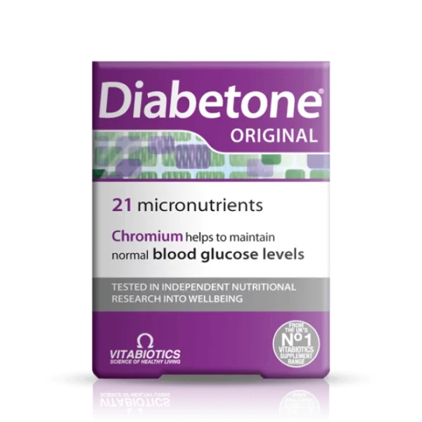 VITABIOTICS DIABETONE ORIGINAL, HELPS TO MANTAIN BLOOD GLUCOSE LEVELS 30CAPSULES