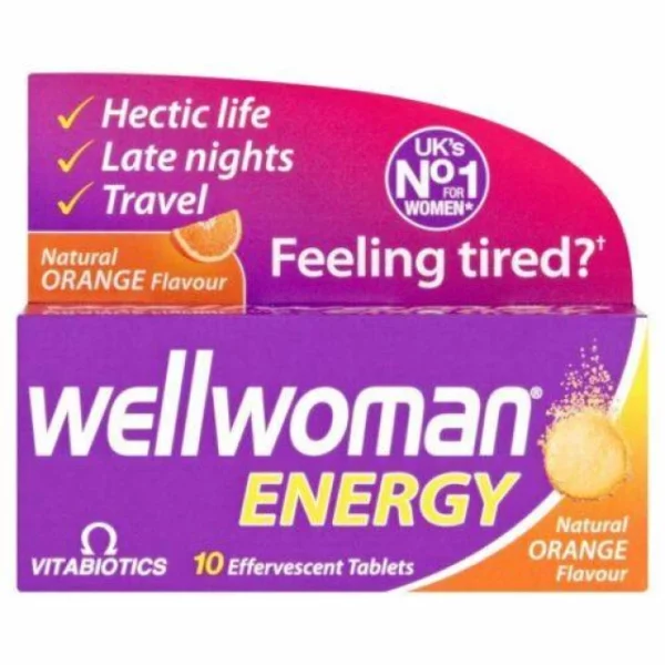 VITABIOTICS WELLWOMAN ENERGY ORANGE 10 EFFERVESCENT TABLETS