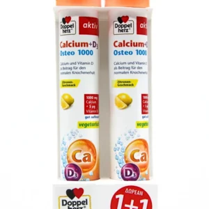 Doppelherz Calcium + Vitamin D3 Osteo 1000 x 15 Effervescent Tablets 1+1 Offer (30 Effervescent Tablets)