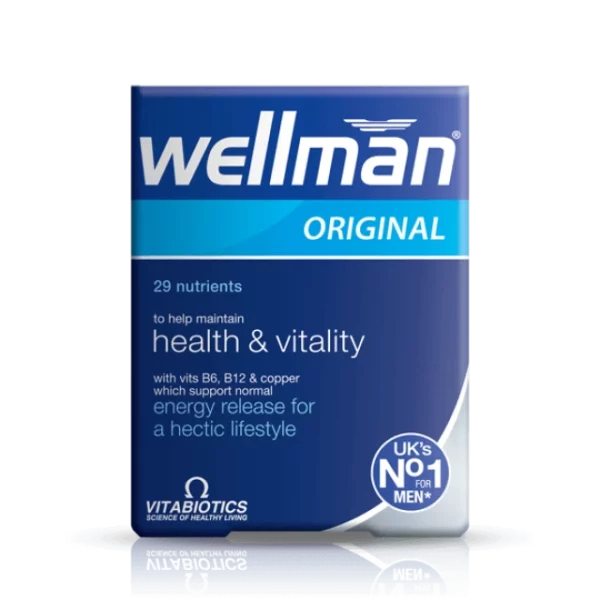 VITABIOTICS WELLMAN ORIGINAL, HELPS MANTAIN HEALTH & VITALITY 30TABLETS
