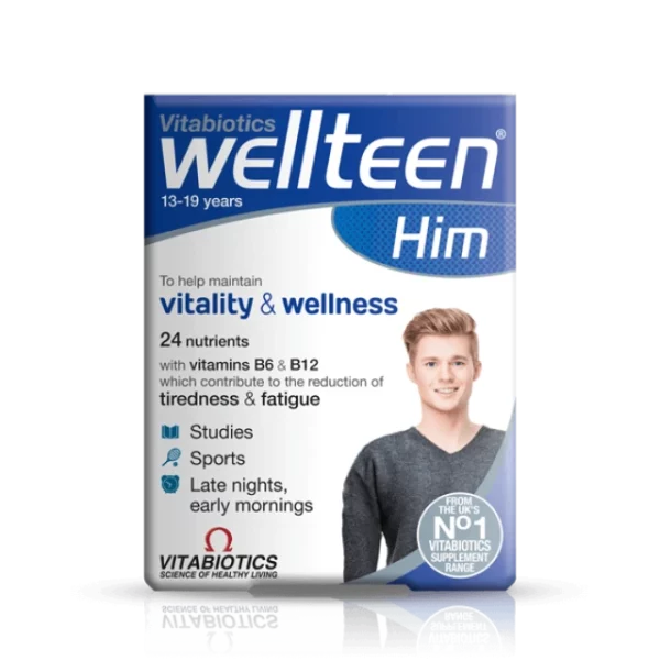 VITABIOTICS WELLTEEN HIM, HELPS MANTAIN VITALITY & WELLNESS 30TABLETS