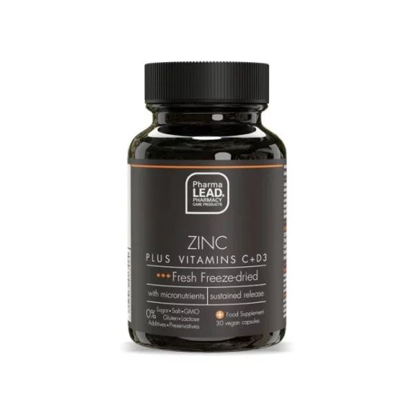 Pharmalead Zinc Plus Vitamin C & D3 Vegan 30 Capsules