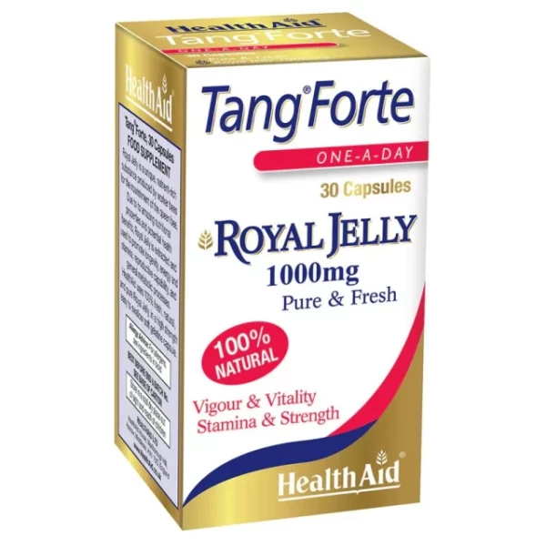 Health Aid Tang Forte x 30 Capsules - Pure & Fresh Royal Jelly 1000mg - Boosts Stamina & Strength