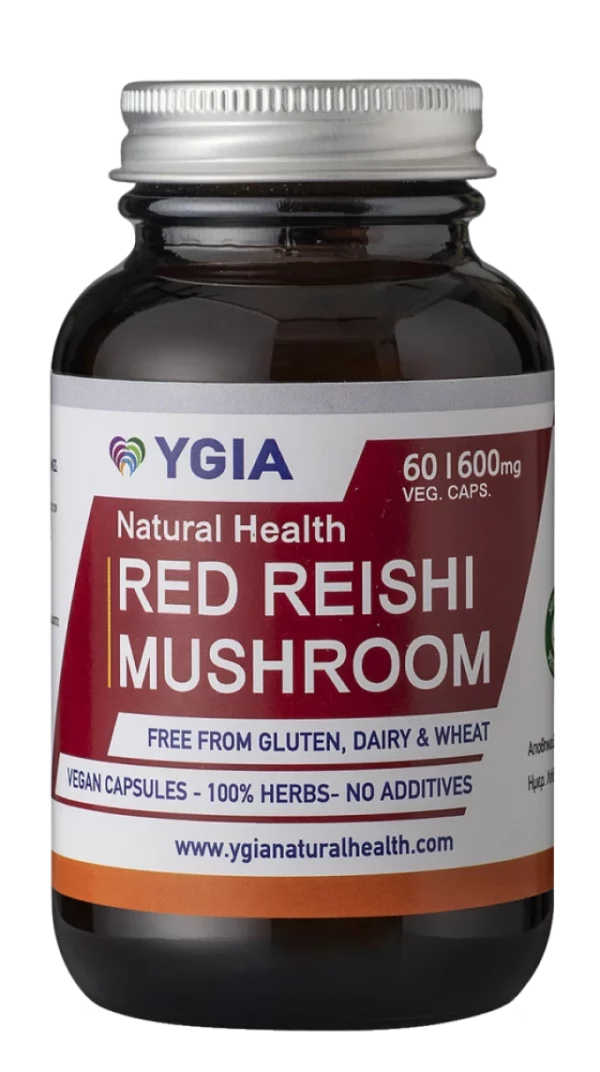 Ygia Red Reishi Mushroom x 60 Capsules - Powerful Anti-Aging Top Adaptive