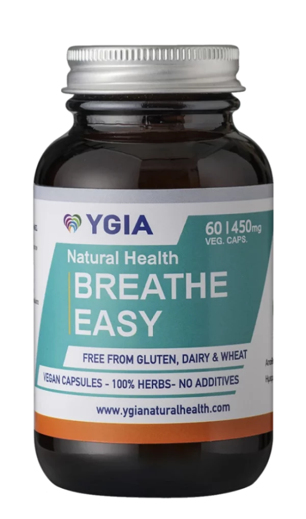 YGIA BREATH EASY. STRENGTHENS BODY, BREATHING AND OXYGENATES CELLS 60CAPSULES