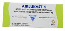 AIRLUKLAST 4MG CHEWABLE TAB (MONTELUKAST)