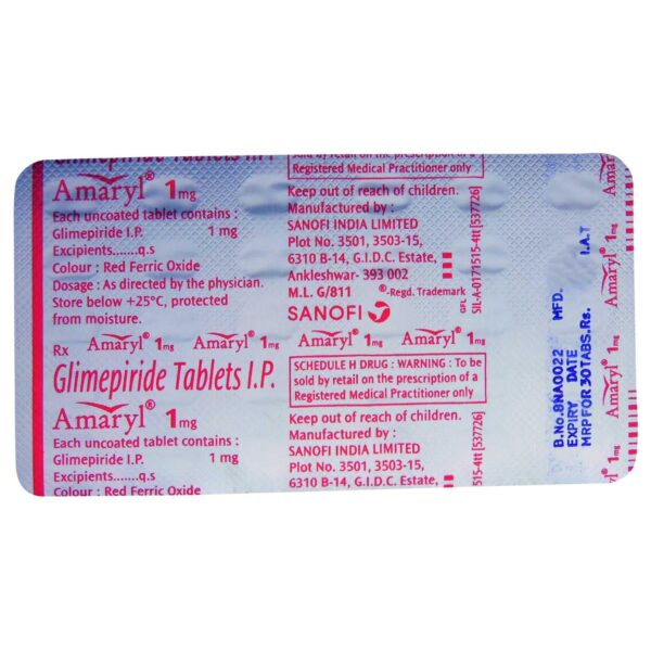 AMARYL 1MG TAB 30`S