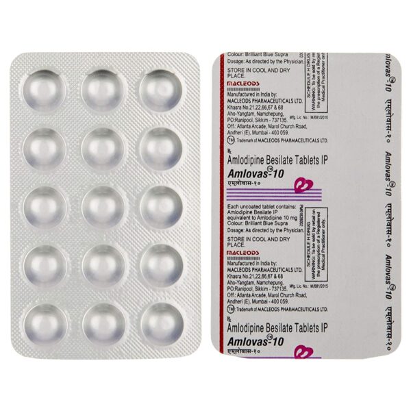 AMLOVAS 10MG TAB 15`S
