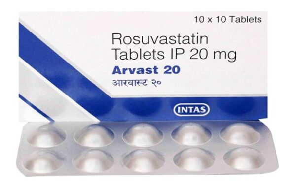 ARVAST 20 MG TAB 10`S