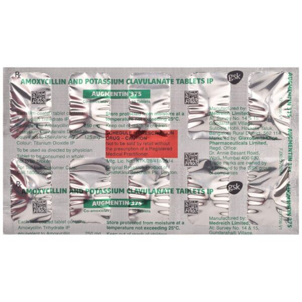 AUGMED 375MG TAB 6`S