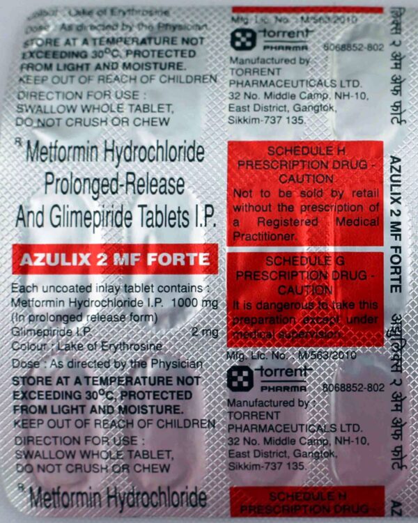 AZULIX MF 2MG FORTE TAB 15`S