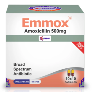 Emmox (Amoxicillin) 500mg Capsules x10