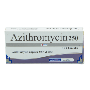 Emzor Azithromycin 250mg Capsules X 6