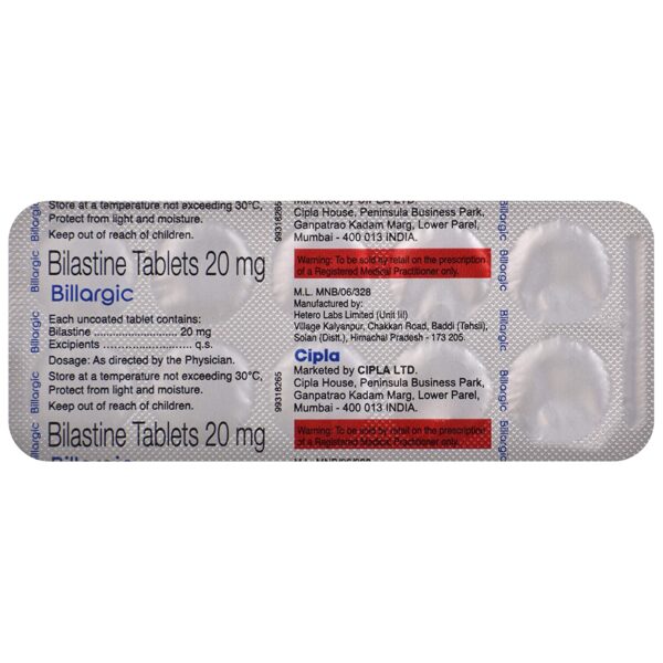 BILLARGIC 20MG TAB 10`S
