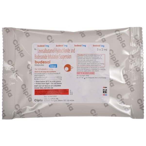 BUDESAL 1MG 5X2ML RESPULES